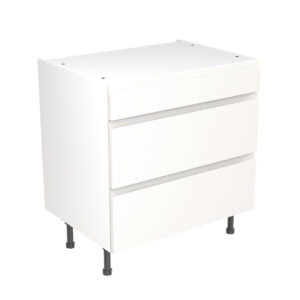 j pull 800 3 drawer base cabinet white