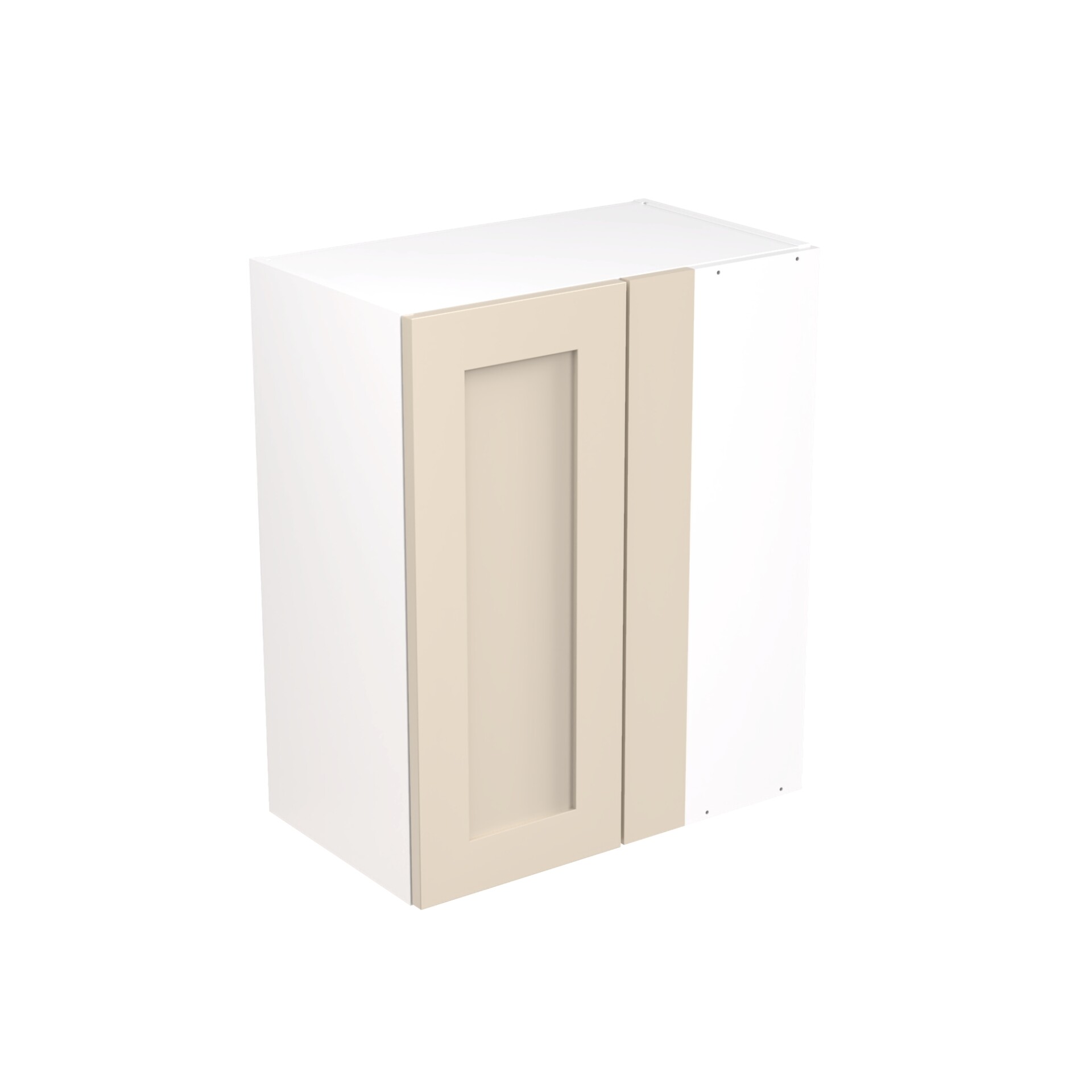 White shaker outlet corner cabinet