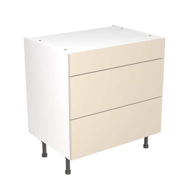 slab 800 3 drawer base cabinet cashmere