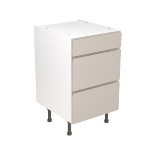 j pull 500 3 drawer base cabinet light grey