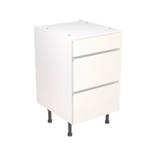 j pull 500 3 drawer base cabinet white