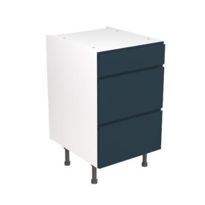 j pull 500 3 drawer base cabinet indigo blue