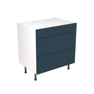 Slab 800 3 Drawer Base Cabinet Indigo Blue