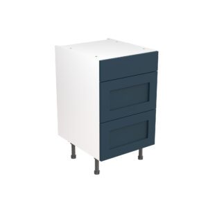 shaker 500 3 drawer base cabinet Indigo Blue