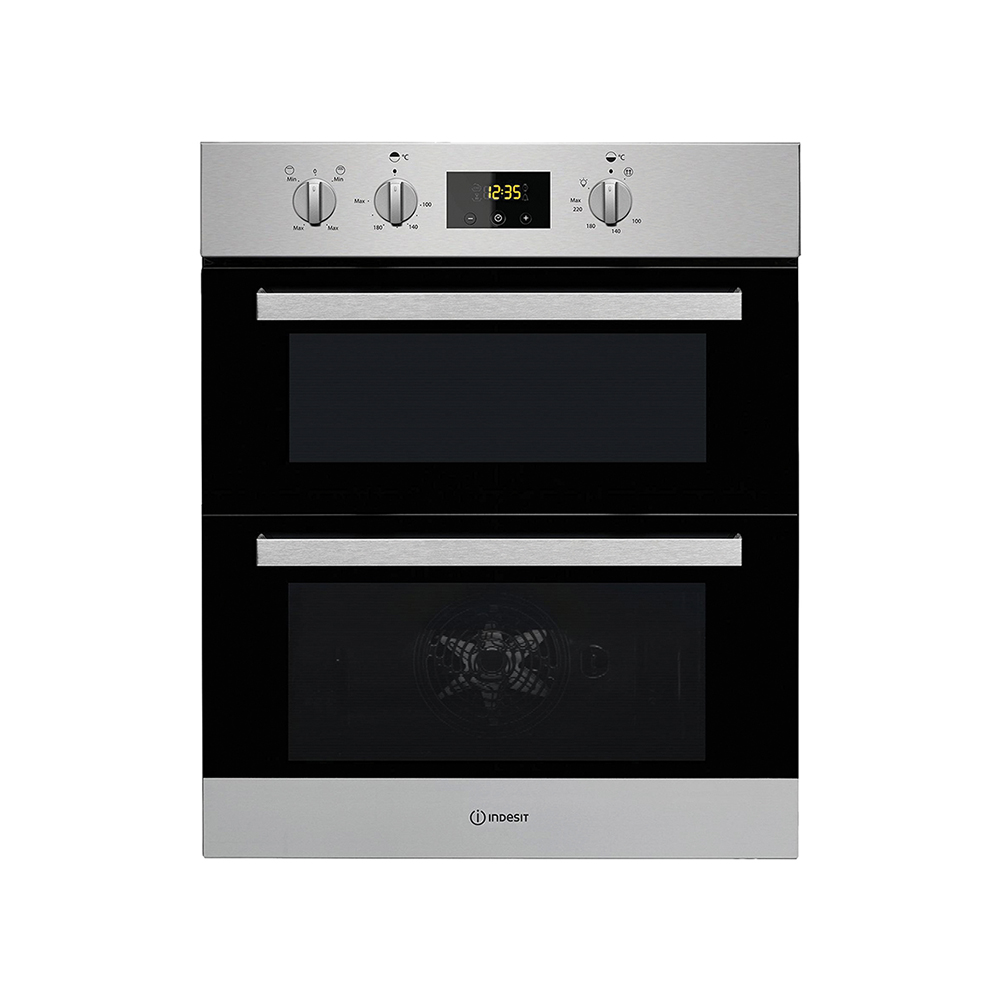 Indesit Double Oven Under Counter Stainless Steel Kitchen Kit