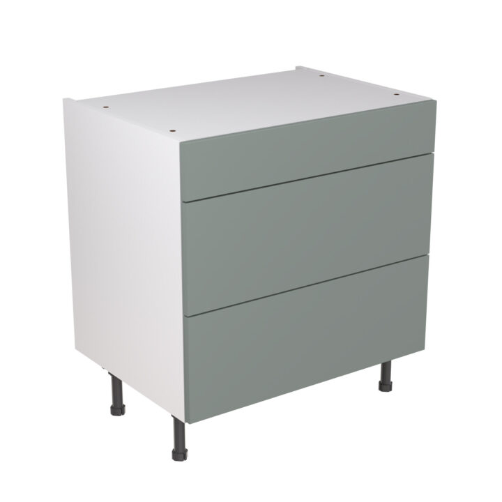 Slab 800 3 Drawer Base Cabinet Sage Green