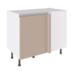 True Handleless 1000 Blind Corner Base Cabinet Cashmere