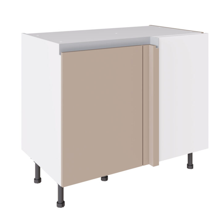 True Handleless 1000 Blind Corner Base Cabinet Cashmere