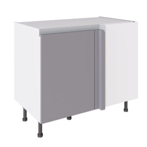 True Handleless 1000 Blind Corner Base Cabinet Light Grey