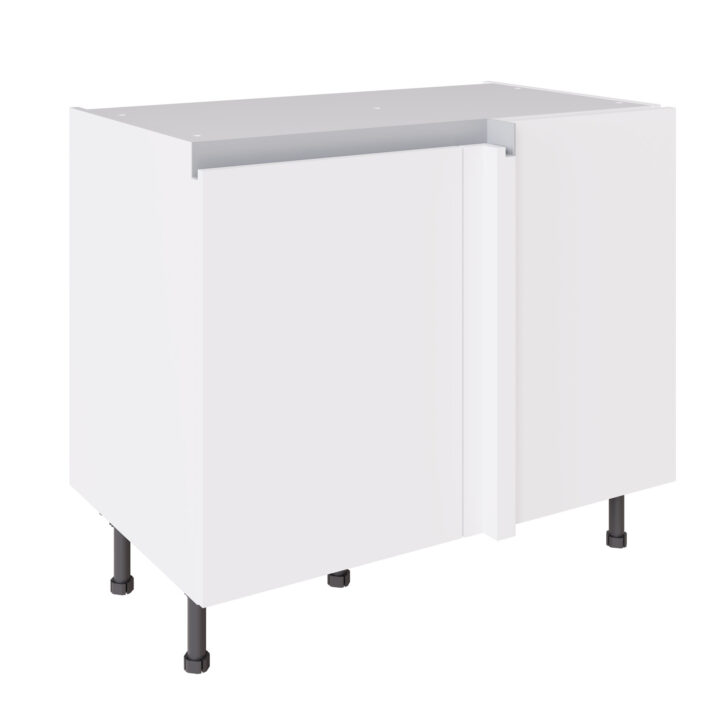 True Handleless 1000 Blind Corner Base Cabinet White