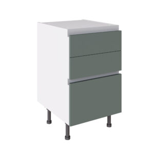 True Handleless 500 3 Drawer Base Cabinet Sage Green