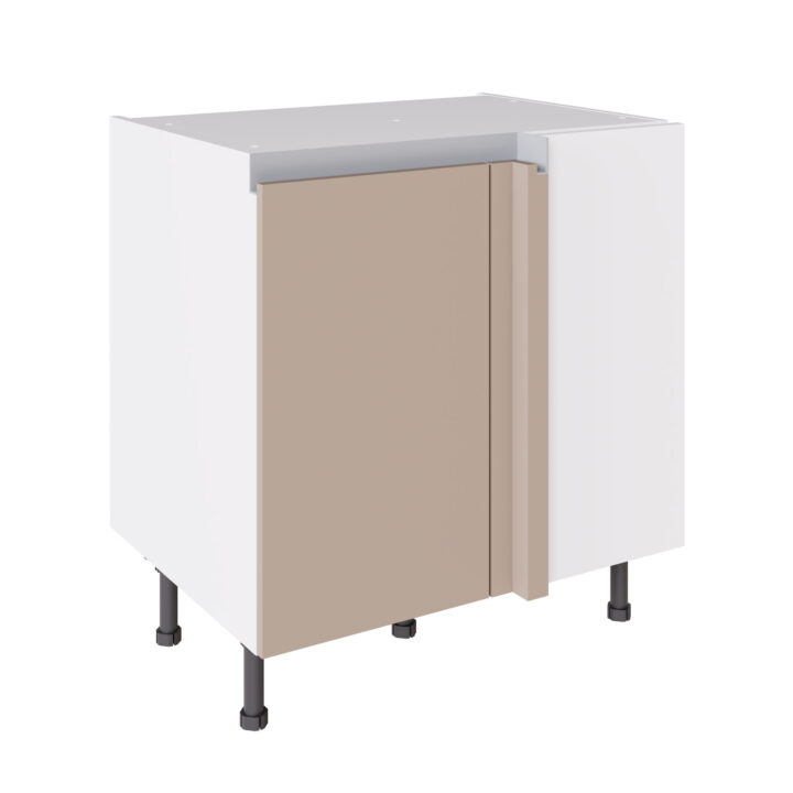 True Handleless 800 Blind Corner Base Cabinet Cashmere