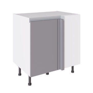 True Handleless 800 Blind Corner Base Cabinet Light Grey