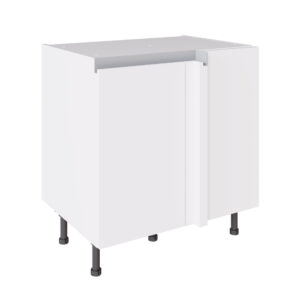True Handleless 800 Blind Corner Base Cabinet White
