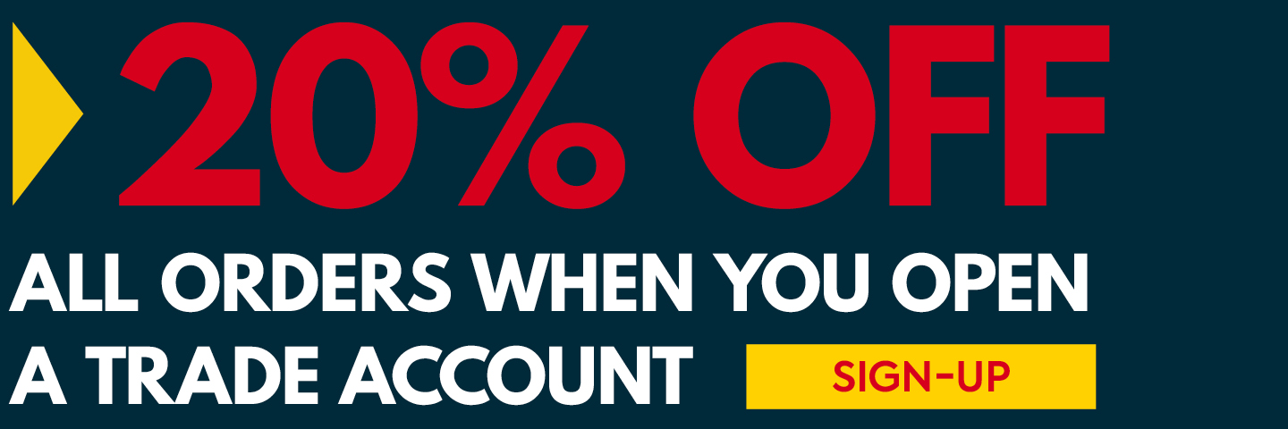 20 percent off all orders when you open a trade account