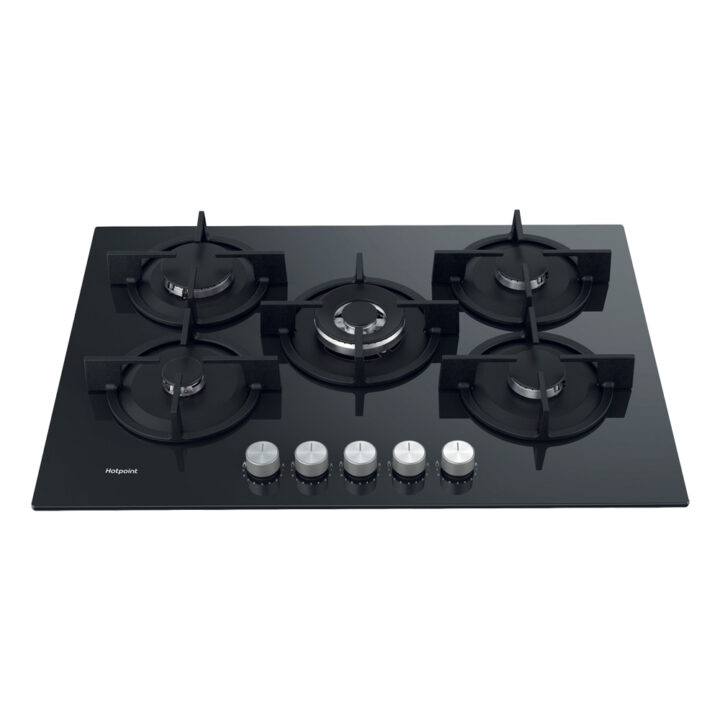 Hotpoint 5 Ring Gas Hob On Glass