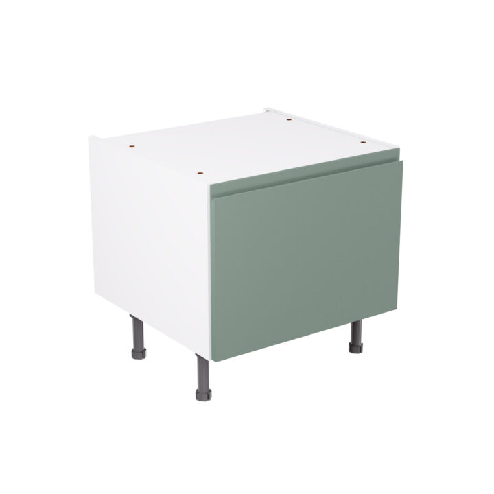 J Pull Matt Sage Green 600 Belfast Sink Base Kitchen Cabinet