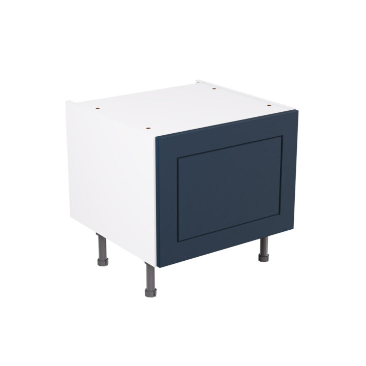 Shaker Matt Indigo Blue 600 Belfast Sink Base Kitchen Cabinet