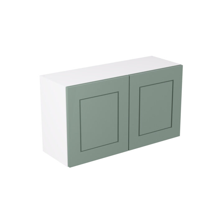 Shaker Matt Sage Green 800 Double Extractor Wall Kitchen Cabinet