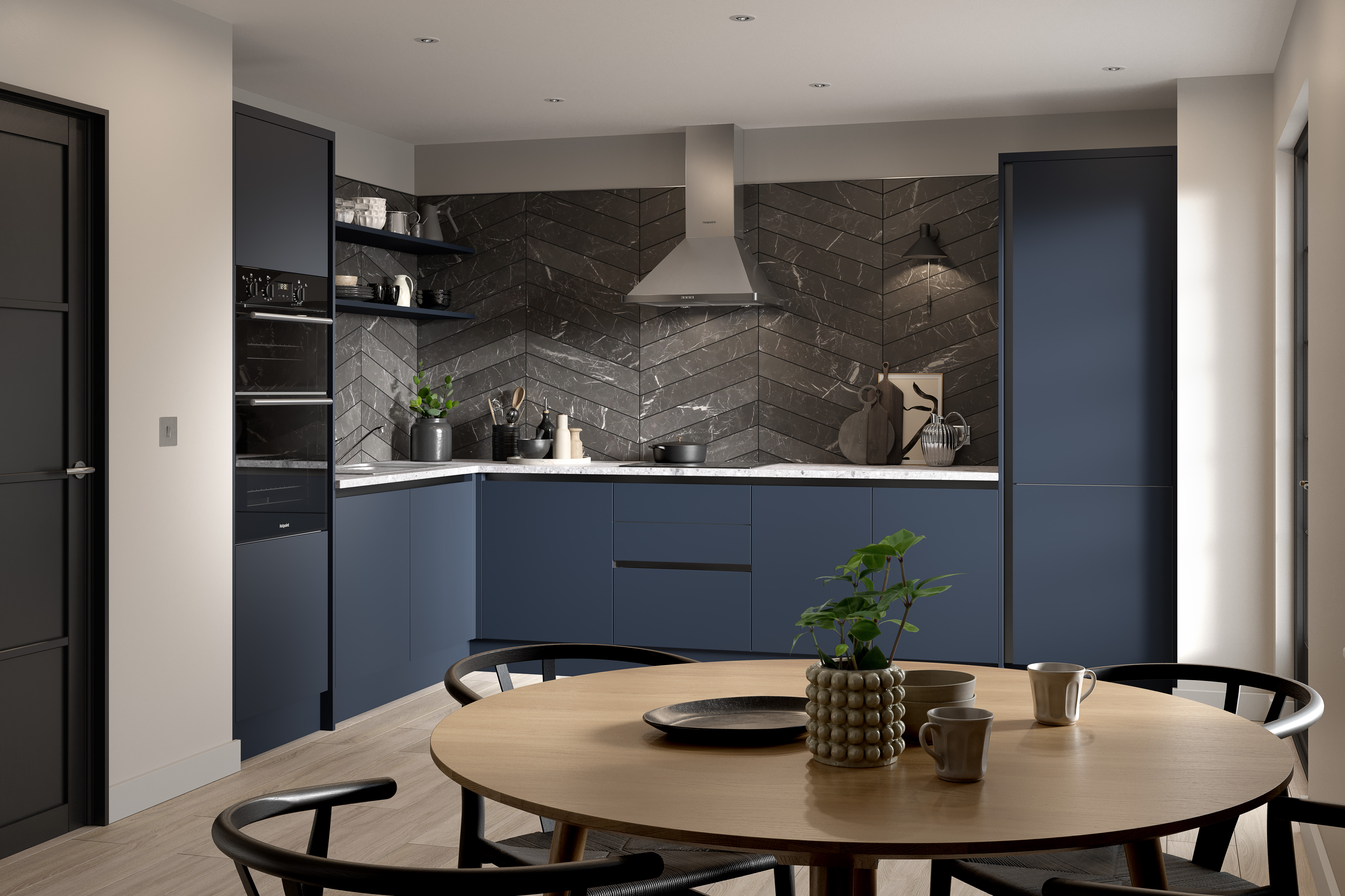 GOLA Presentation Kitchen in Indigo Blue