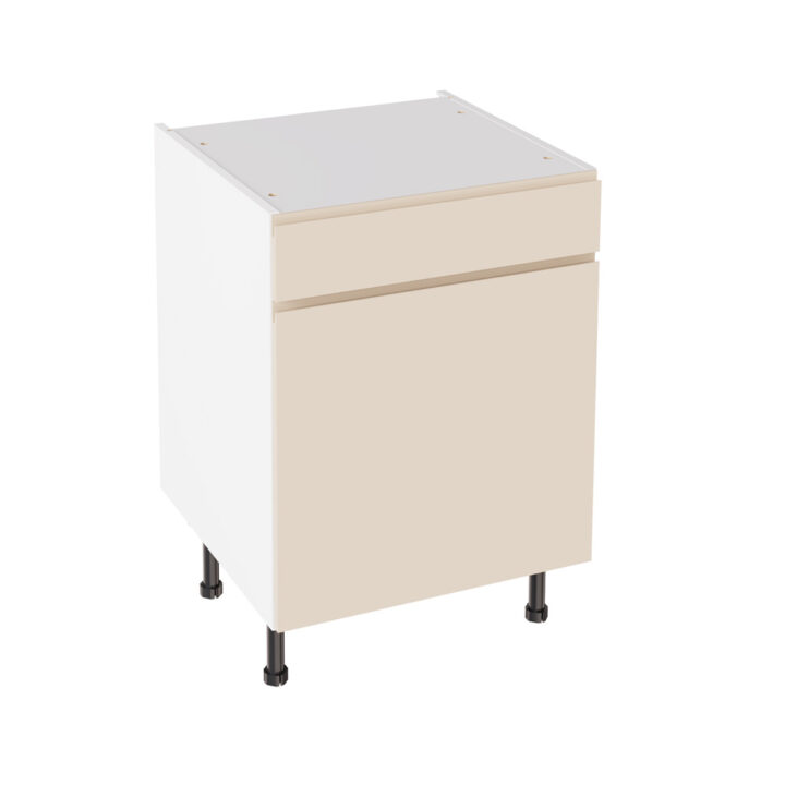 J Pull Gloss Cashmere 600 Drawerline Base Kitchen Cabinet