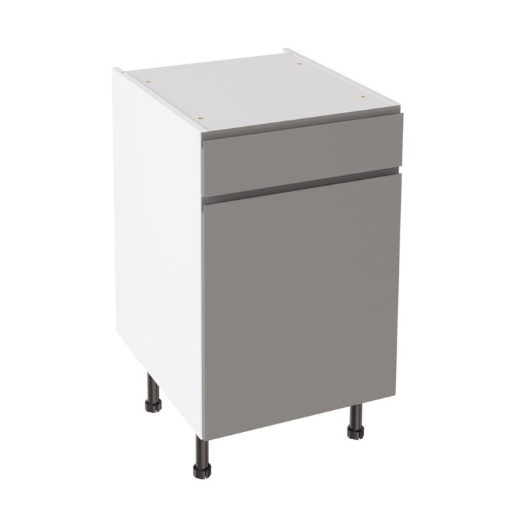J Pull Gloss Dust Grey 500 Drawerline Base Kitchen Cabinet