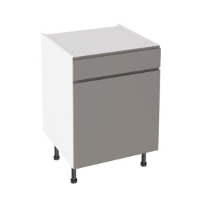 J Pull Gloss Dust Grey 600 Drawerline Base Kitchen Cabinet