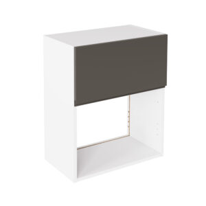 J Pull Gloss Graphite 600 Microwave Wall Kitchen Cabinet
