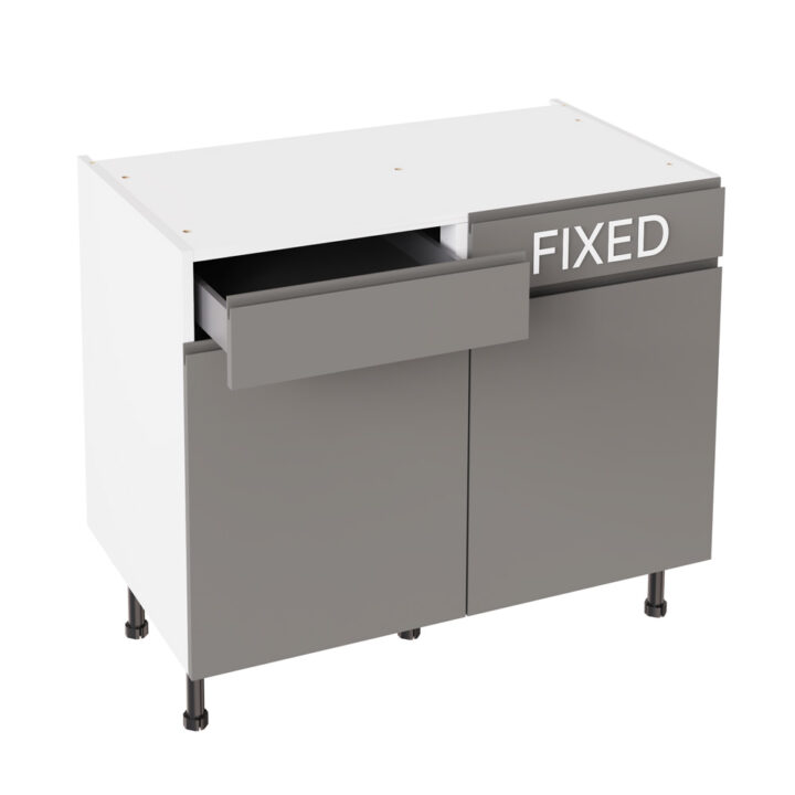 J Pull Matt Dust Grey 1000 LH Drawerline Base Kitchen Cabinet