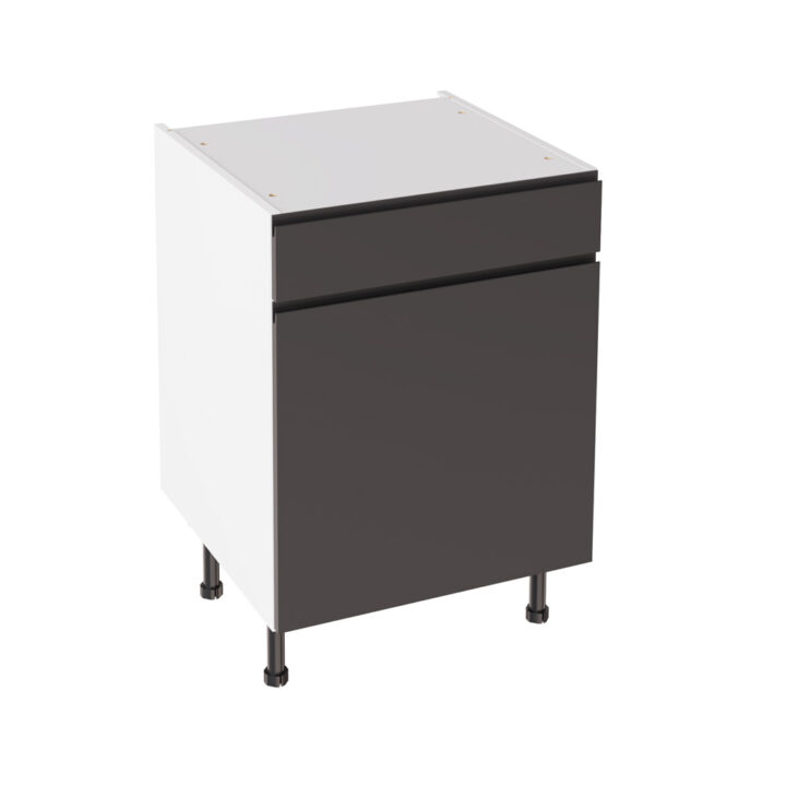 J Pull Matt Graphite 600 Drawerline Base Kitchen Cabinet