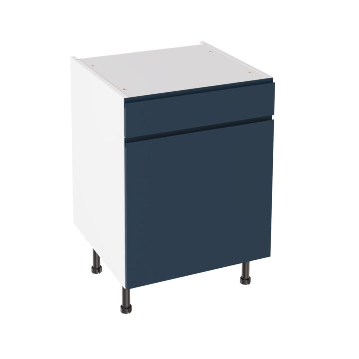 J Pull Matt Indigo Blue 600 Drawerline Base Kitchen Cabinet