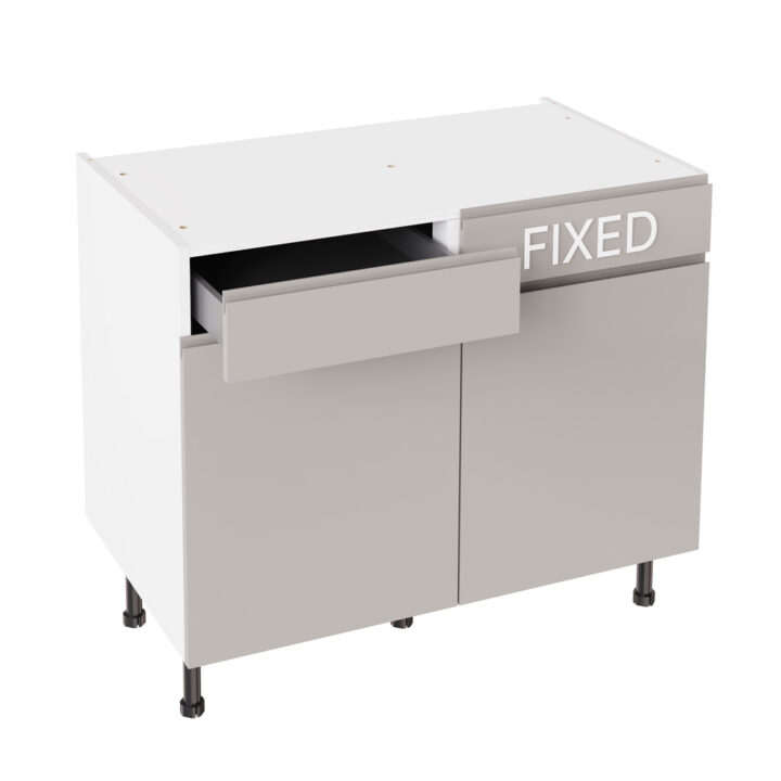 J Pull Matt Light Grey 1000 LH Drawerline Base Kitchen Cabinet