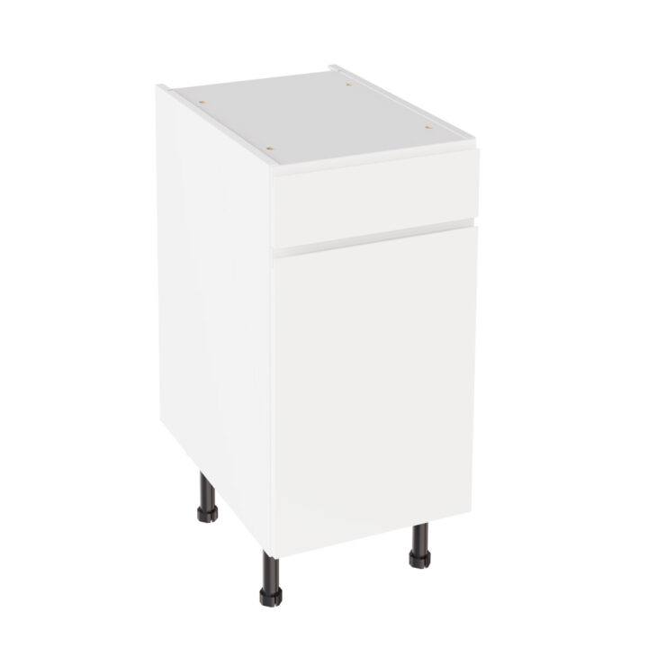J Pull Matt White 400 Drawerline Base Kitchen Cabinet