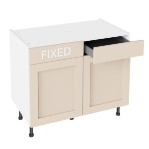 Shaker Matt Cashmere 1000 RH Drawerline Base Kitchen Cabinet