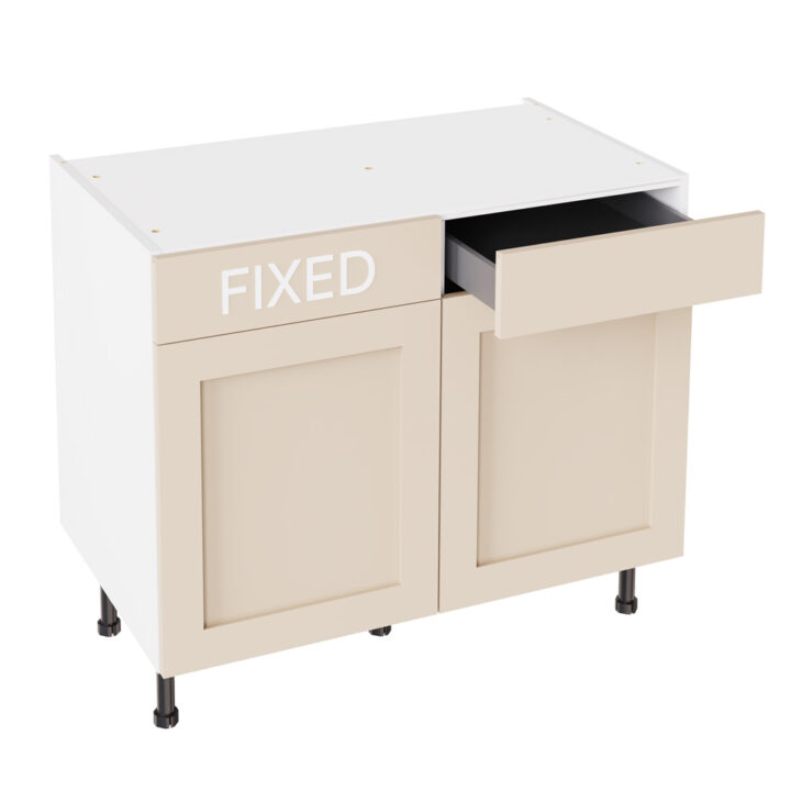 Shaker Matt Cashmere 1000 RH Drawerline Base Kitchen Cabinet