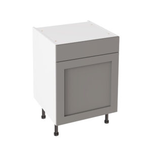 Shaker Matt Dust Grey 600 Drawerline Base Kitchen Cabinet