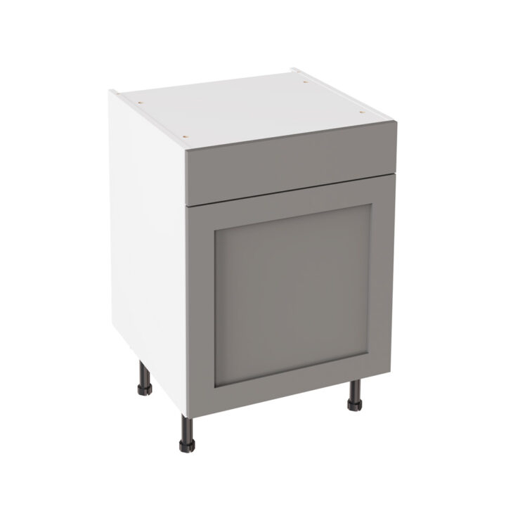 Shaker Matt Dust Grey 600 Drawerline Base Kitchen Cabinet