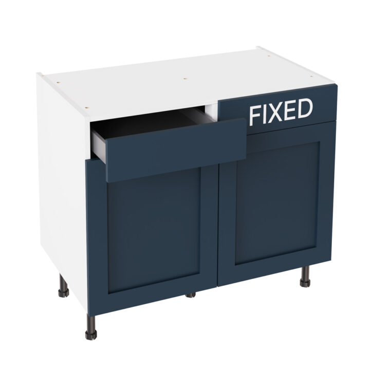 Shaker Matt Indigo Blue 1000 LH Drawerline Base Kitchen Cabinet