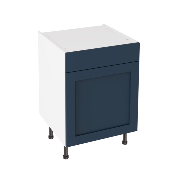 Shaker Matt Indigo Blue 600 Drawerline Base Kitchen Cabinet