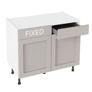 Shaker Matt Light Grey 1000 RH Drawerline Base Kitchen Cabinet