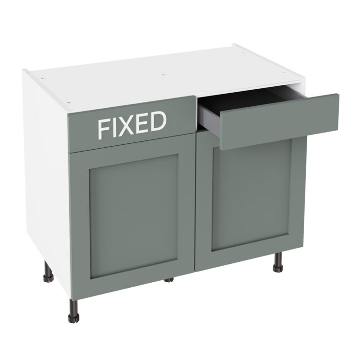 Shaker Matt Sage Green 1000 RH Drawerline Base Kitchen Cabinet