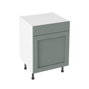 Shaker Matt Sage Green 600 Drawerline Base Kitchen Cabinet