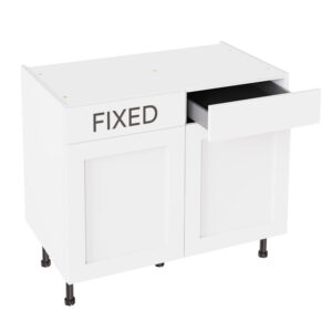 Shaker Matt White 1000 RH Drawerline Base Kitchen Cabinet