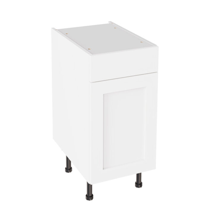 Shaker Matt White 400 Drawerline Base Kitchen Cabinet