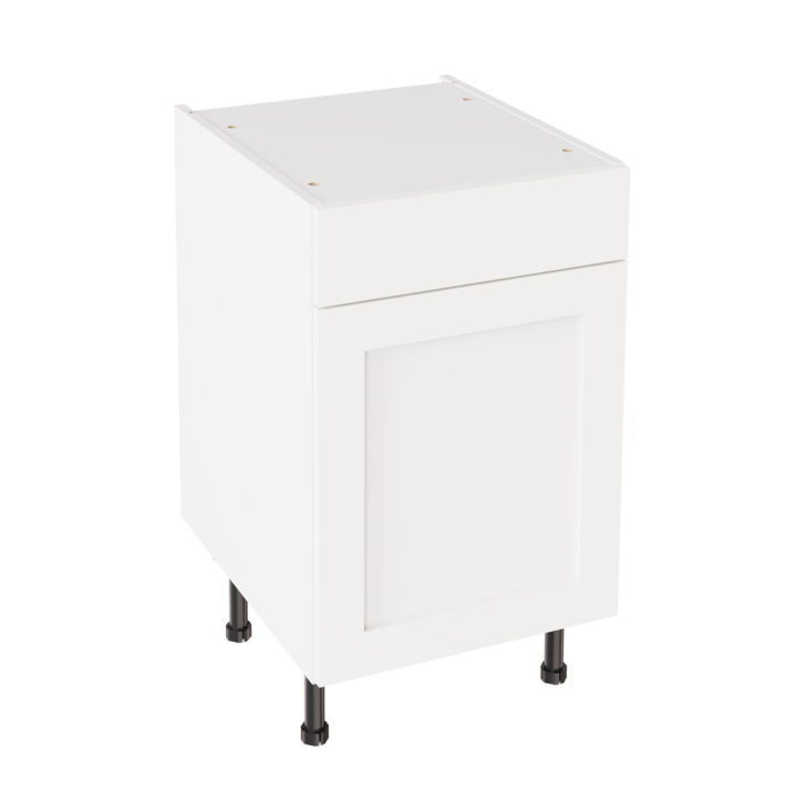 Shaker Matt White 500 Drawerline Base Kitchen Cabinet