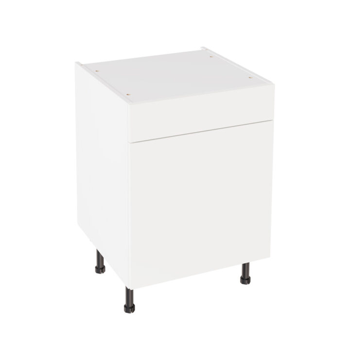 Slab Gloss White 600 Drawerline Base Kitchen Cabinet