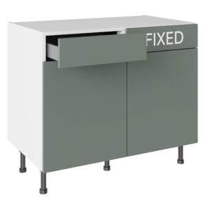 Slab Matt Agave Green 1000 LH Drawerline Base Kitchen Cabinet