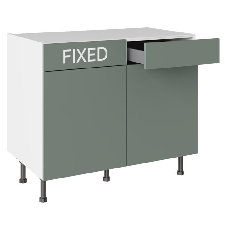 Slab Matt Agave Green 1000 RH Drawerline Base Kitchen Cabinet