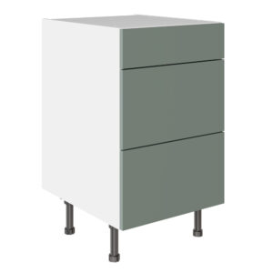 Slab Matt Agave Green 500 3 Drawer Base Kitchen Cabinet