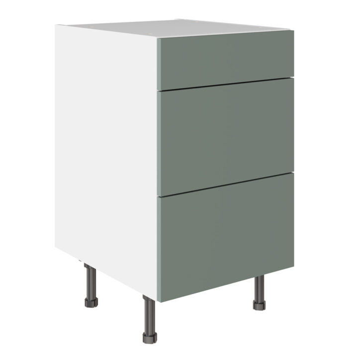 Slab Matt Agave Green 500 3 Drawer Base Kitchen Cabinet